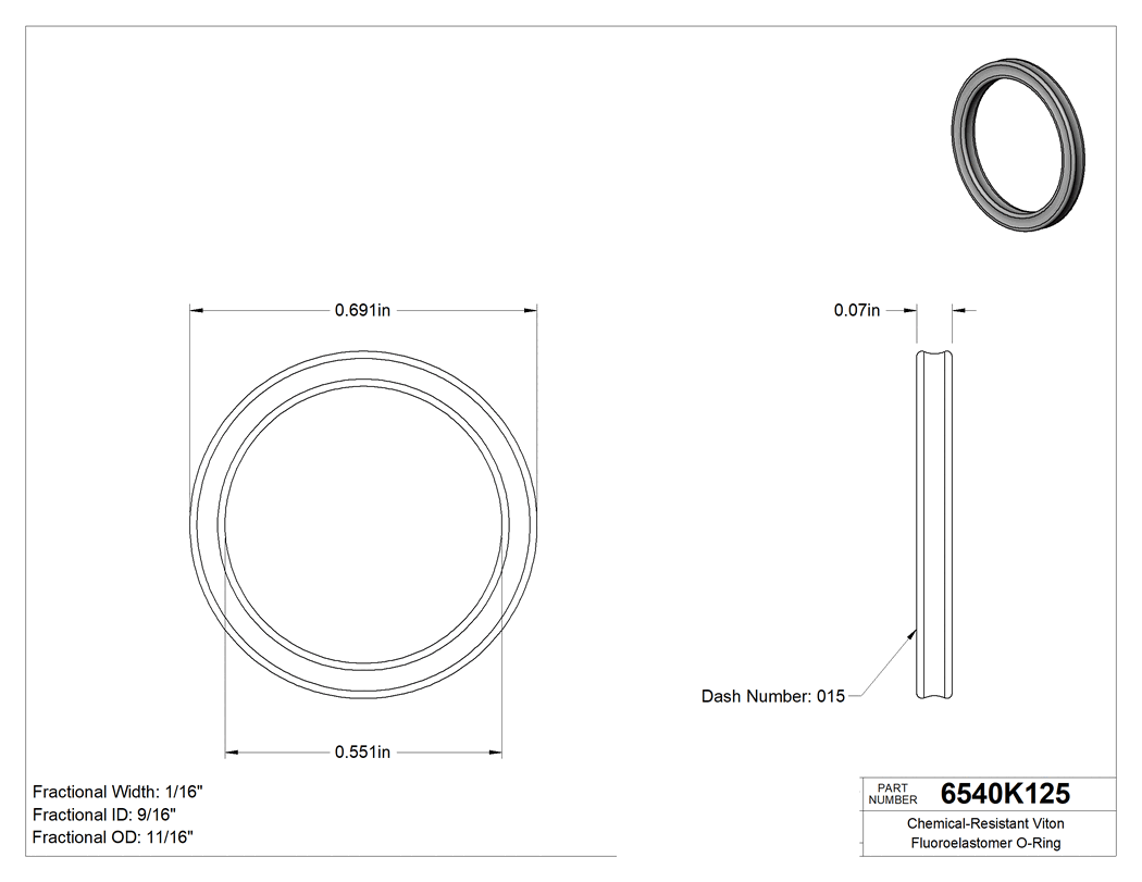 Technical drawing - 6540K125